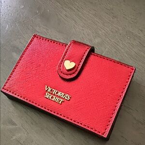 Victoria's Secret Scarlet Card Holder with Gold Accent